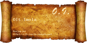 Olt Imola névjegykártya